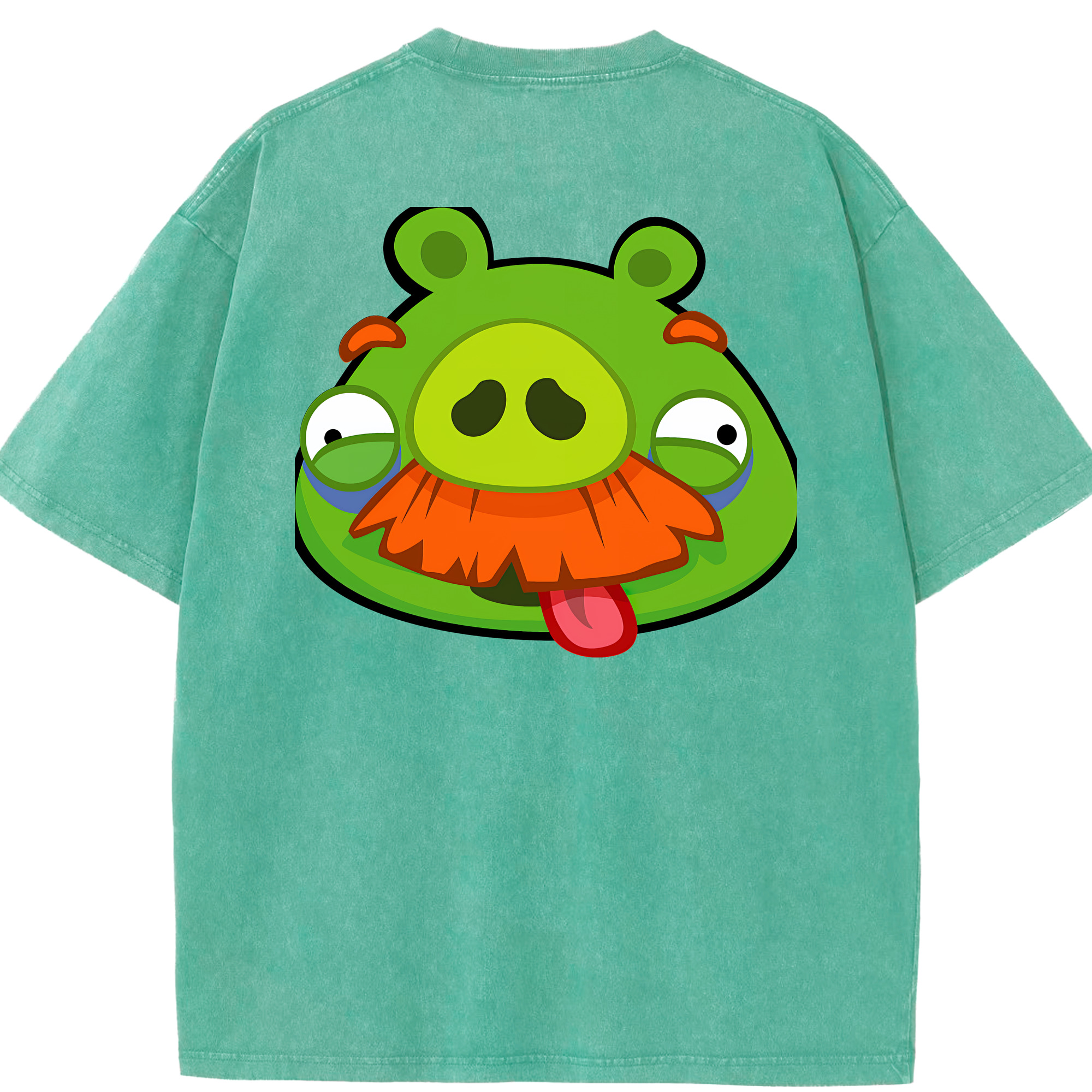 （画像用） Angry Birds アングリーバード 綿100% ヴィンテージ風 半袖Tシャツ（背面プリント）